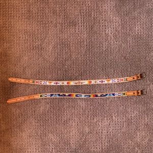 Vintage Native American belts.